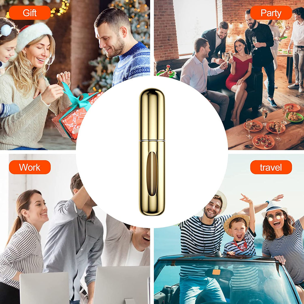 6 Pièces 5ML Bouteille Vaporisateur De Parfum, Vaporisateurs De Parfum Vide Rechargeable, Mini Portable Vaporisateur Bouteille, Pulvérisateur De Parfum Avec Fenêtre, Pour Homme Femme Voyager