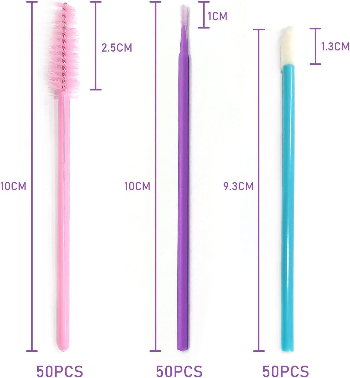 Lot De 150 Bâtons De Mascara Jetables, Pinceaux À Lèvres Et Micro Applicateurs, 50 Pinceaux À Sourcils + 50 Pinceaux À Lèvres + 50 Pinceaux À Micro-Applicateurs, Kit D'Outils De Maquillage