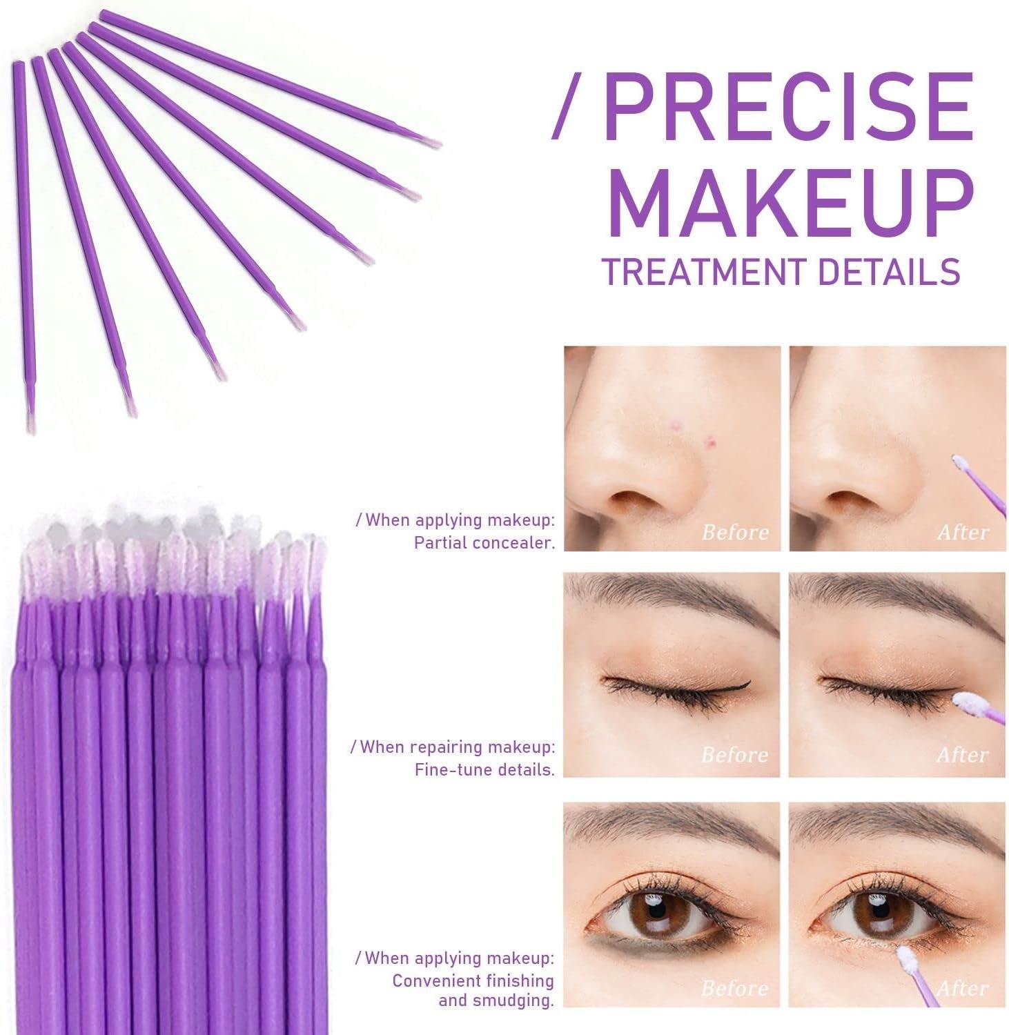 Lot De 150 Bâtons De Mascara Jetables, Pinceaux À Lèvres Et Micro Applicateurs, 50 Pinceaux À Sourcils + 50 Pinceaux À Lèvres + 50 Pinceaux À Micro-Applicateurs, Kit D'Outils De Maquillage