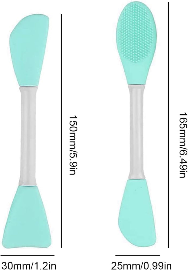 Silicone Visage Brosse Masque, Pinceau Masque Visage, Brosse Nettoyante Visage, Brosse À Masque, Pinceau Masque Double Embout, Pinceau Beauté Outil Accessoire De Maquillage DIY, 2 Pièce