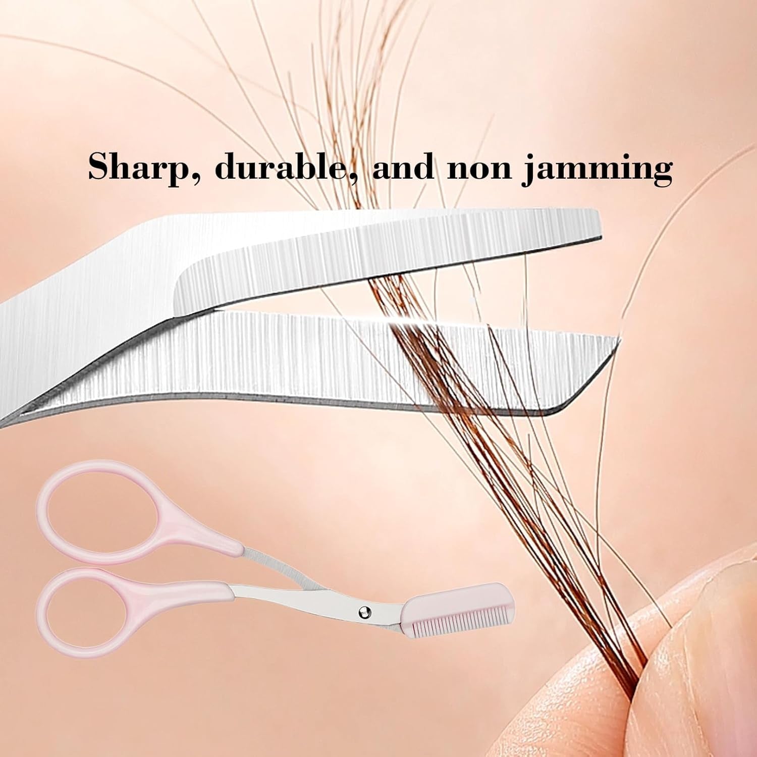 Ciseaux Sourcils,Ciseaux Sourcils Femme,Brosse Sourcils Femme Ciseaux Sourcils Homme,Ciseaux Avec Peigne,Paire De Ciseaux,Détachable Beauty Ciseaux À Sourcils Tondeuse Pour Couper Les Sourcils Cils