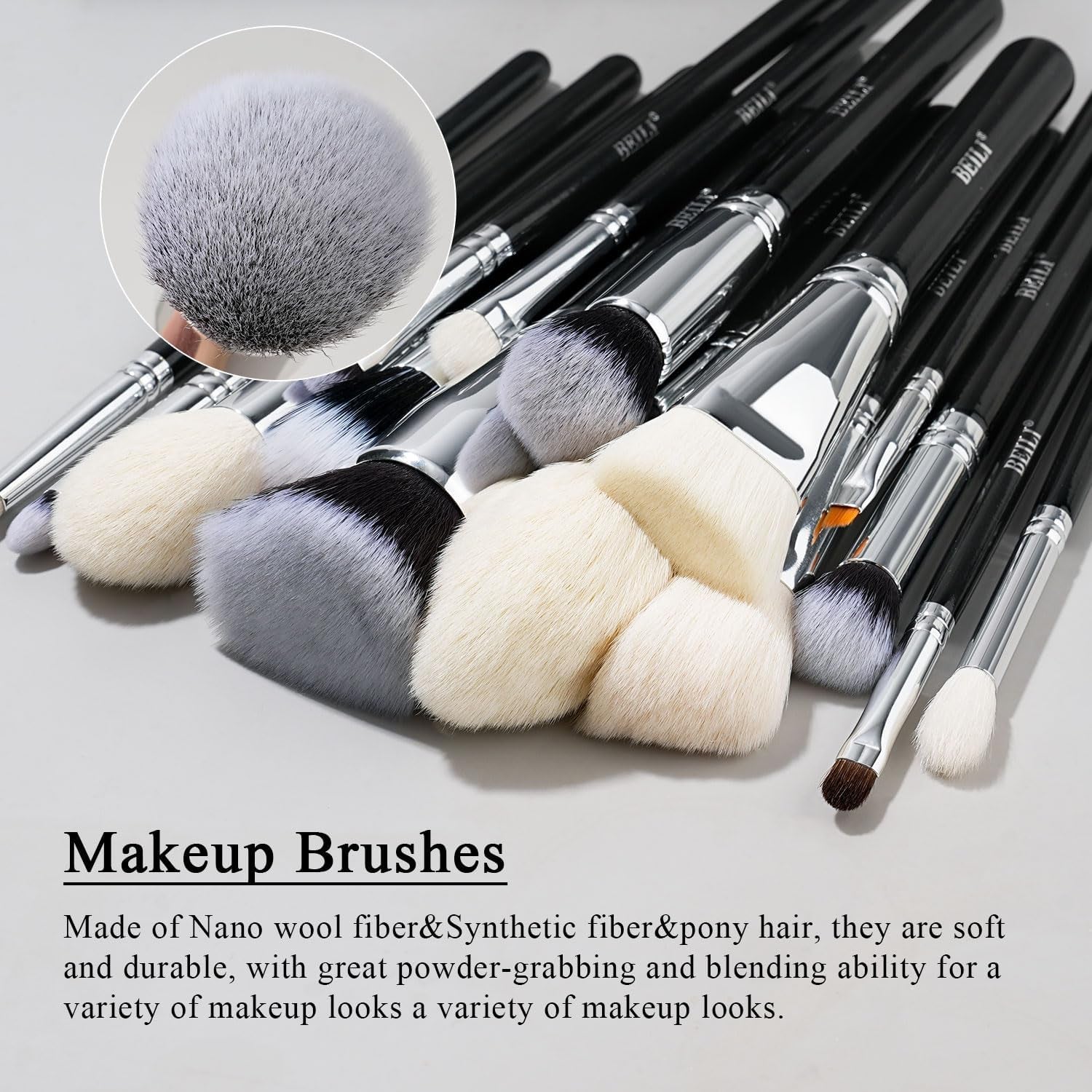 Pinceaux Maquillages 15 PCS Set Professionnel, Makeup Brushes Pour Yeux, Trousse Pinceaux Maquillage Pour Fond De Teint Mélange Poudre Pour Le Visage Blush Concealers À Paupières