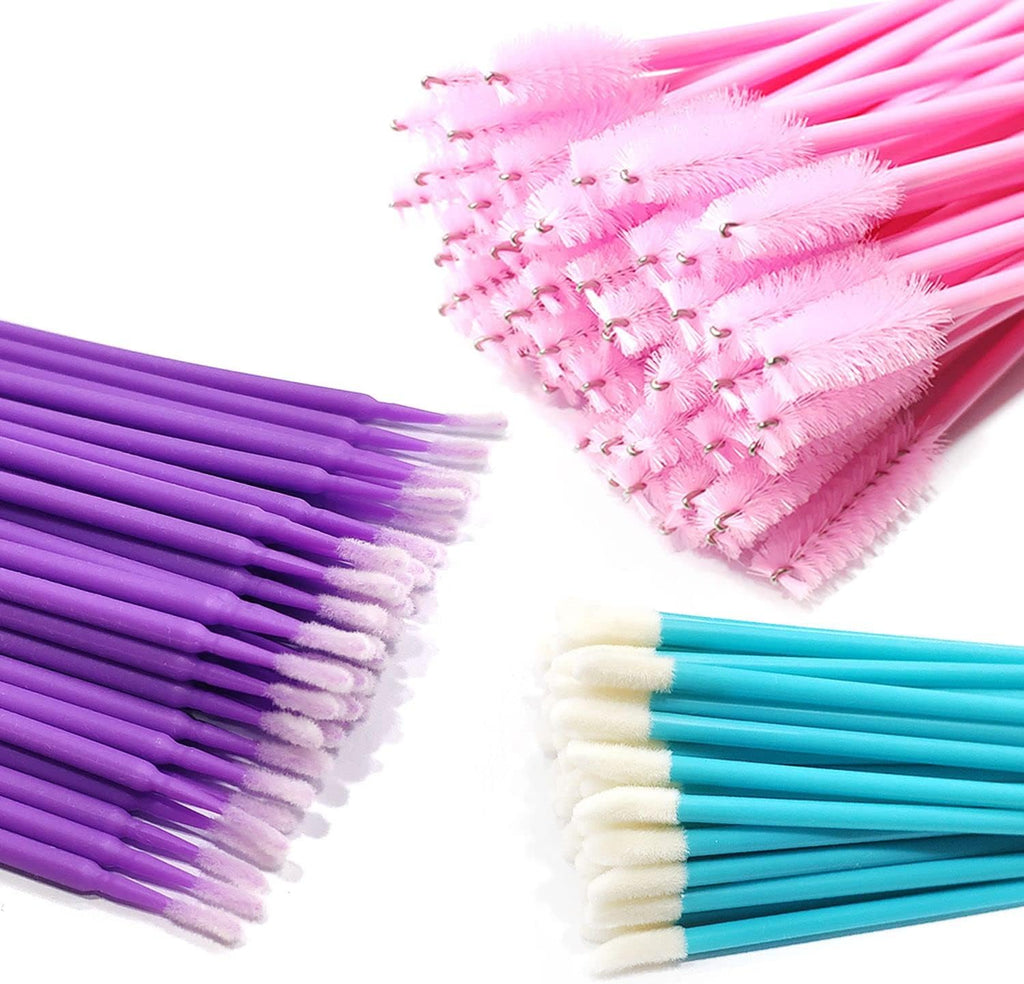 Lot De 150 Bâtons De Mascara Jetables, Pinceaux À Lèvres Et Micro Applicateurs, 50 Pinceaux À Sourcils + 50 Pinceaux À Lèvres + 50 Pinceaux À Micro-Applicateurs, Kit D'Outils De Maquillage