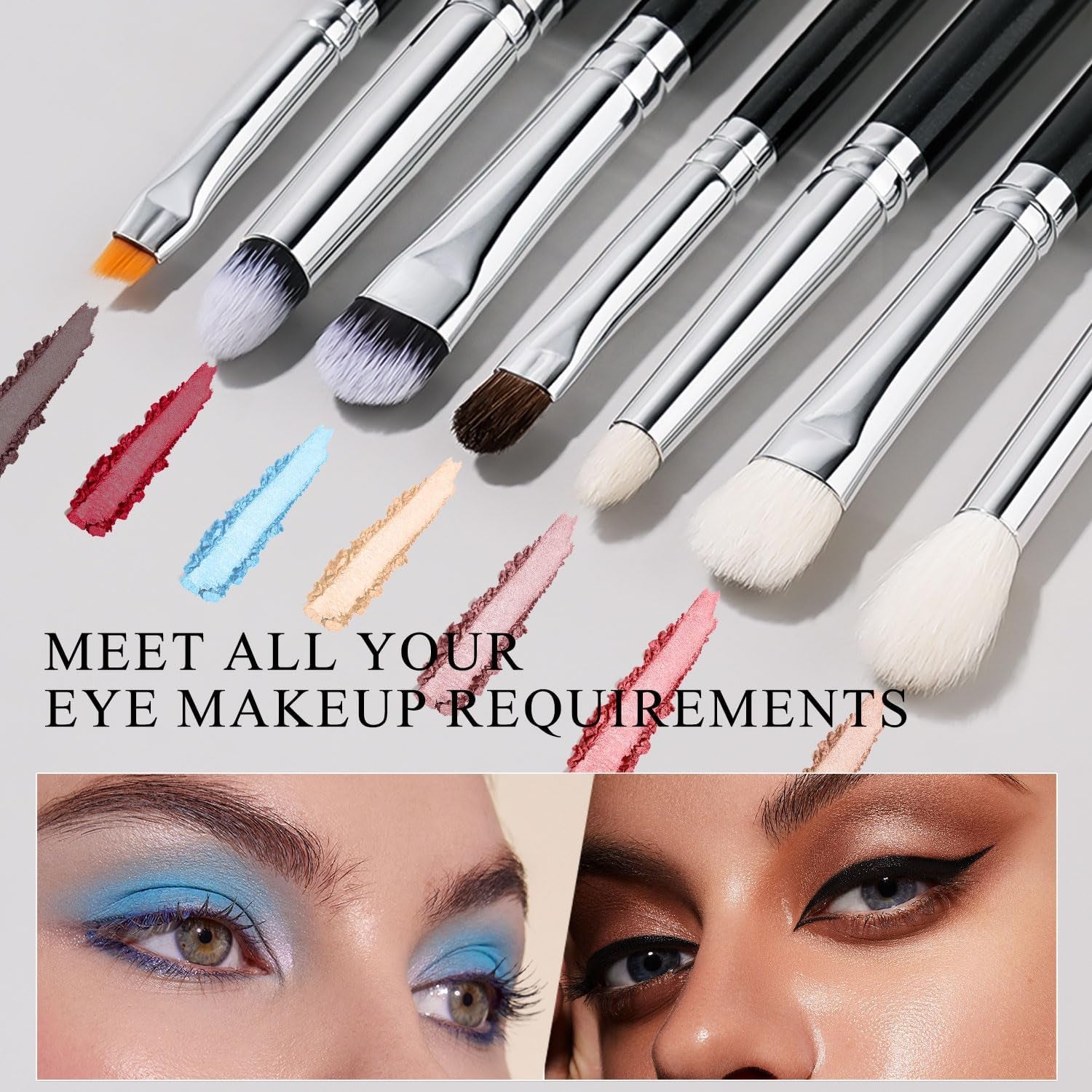 Pinceaux Maquillages 15 PCS Set Professionnel, Makeup Brushes Pour Yeux, Trousse Pinceaux Maquillage Pour Fond De Teint Mélange Poudre Pour Le Visage Blush Concealers À Paupières