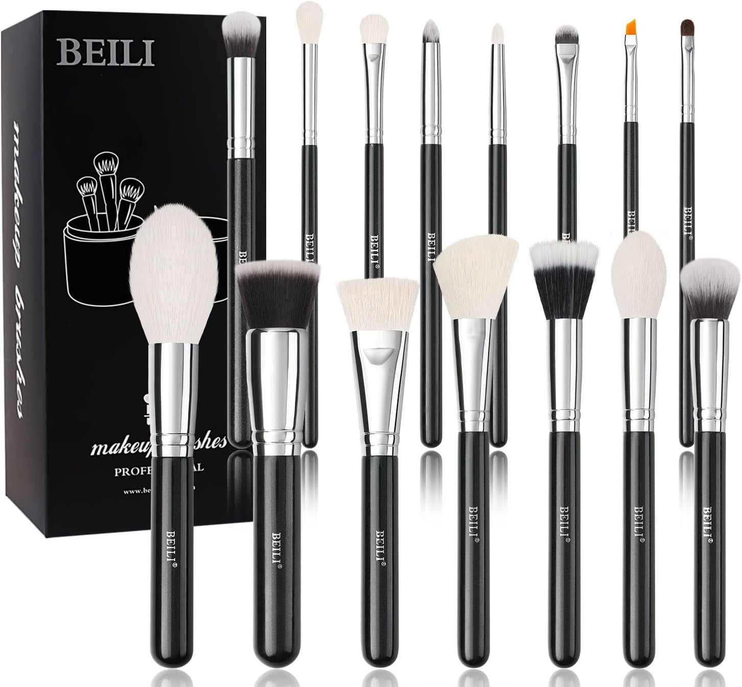 Pinceaux Maquillages 15 PCS Set Professionnel, Makeup Brushes Pour Yeux, Trousse Pinceaux Maquillage Pour Fond De Teint Mélange Poudre Pour Le Visage Blush Concealers À Paupières
