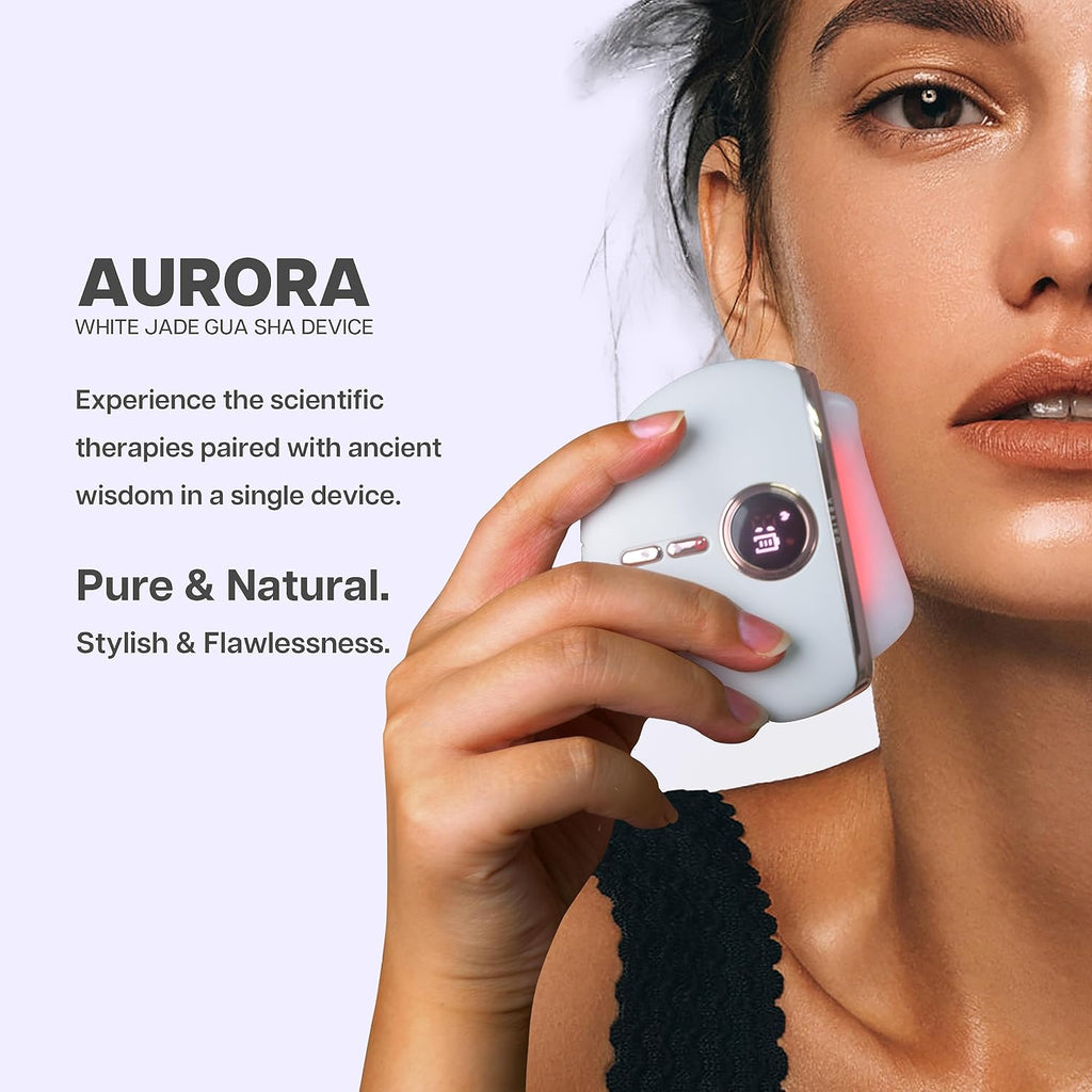 Outils Visage Gua Sha, Outil De Modelage Du Visage, Masseur Électrique Pour Visage Avec Chaleur & Vibration & Anti-Âge, Lifting Facial, Réduction Des Rides Et Des Gonflements