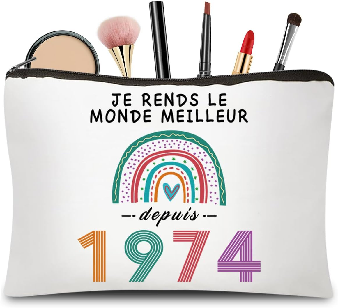 Cadeau Anniversaire Femme 51 Ans - Cadeau 51 Ans Anniversaire Femme Trousse Maquillage, Cadeau Personnalisé Femme 51 Ans