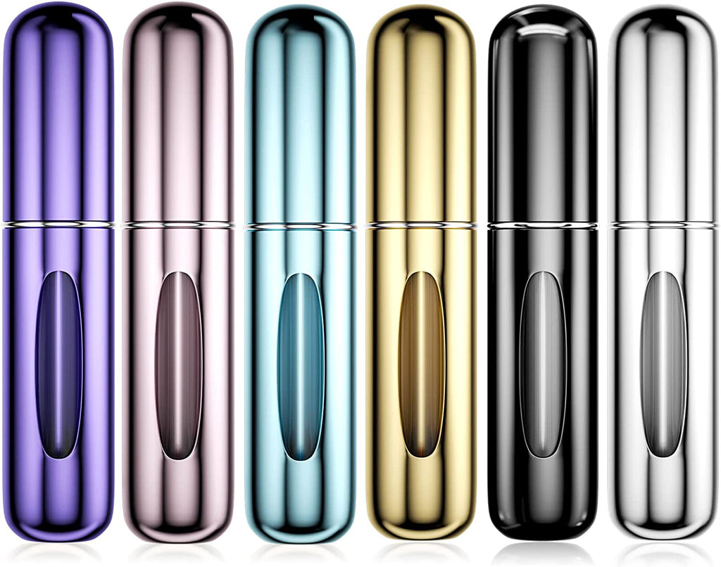 6 Pièces 5ML Bouteille Vaporisateur De Parfum, Vaporisateurs De Parfum Vide Rechargeable, Mini Portable Vaporisateur Bouteille, Pulvérisateur De Parfum Avec Fenêtre, Pour Homme Femme Voyager